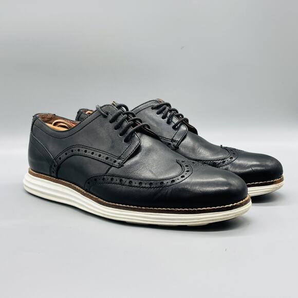 Cole Haan Shoes Mens 8.5 Black Leather Wingtip Derby Oxford Dress Sneakers main image 9